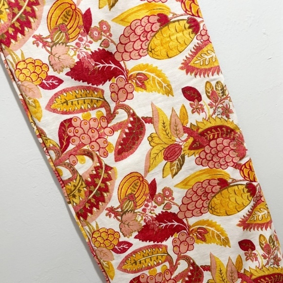 POTTERY BARN Ivory Orange Paisley Cotton Linen Blend Pillow Cover Sham 14” X 36” - Picture 3 of 10